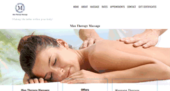 Desktop Screenshot of maxtherapymassage.com